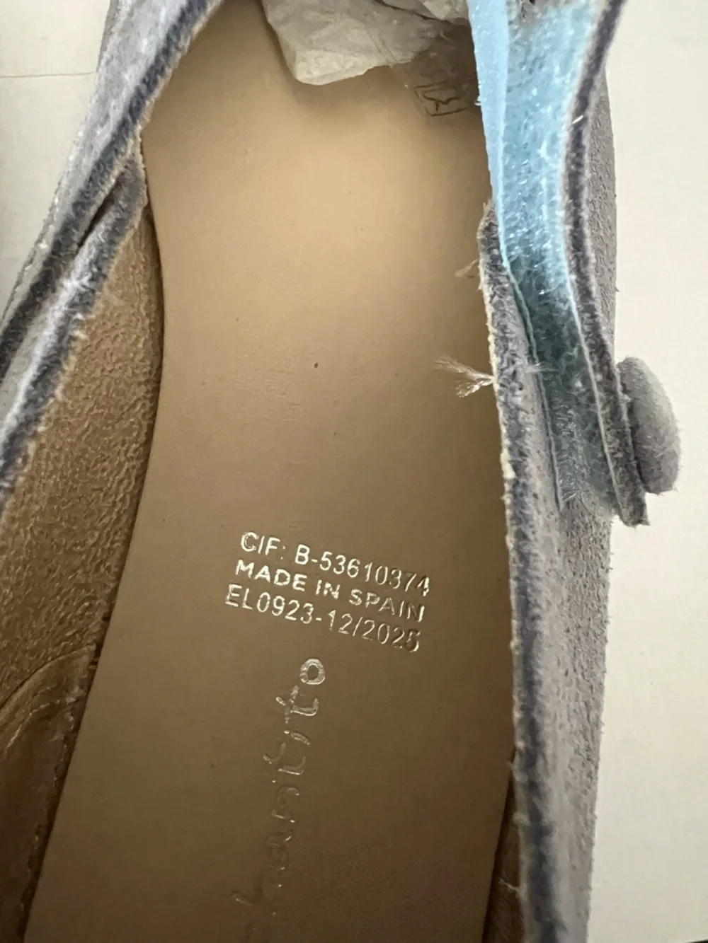 Elephantito Med Blue Classic Mary Janes Leather Suede Size US 2 EU 32